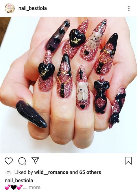 Pin by Nemo Maenad on ギャルネイル Gyaru Nails Nails Acrylic nails coffin