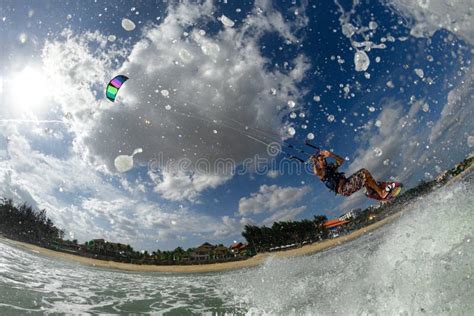 Kite surfer stock photo. Image of action, acrobatic - 166821900