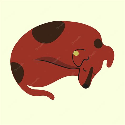 Premium Vector | Vector dog sleeping curled up collection