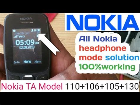 Nokia 110 TA 1192 Headphone Mode Solution Nokia 106 TA 1114 Headphone