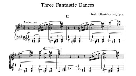 Dmitri Shostakovich 16 Years Old Three Fantastic Dances No 2 For