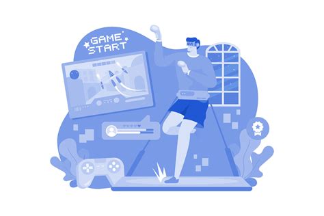 Man Experiencing VR Gaming 32404985 Vector Art at Vecteezy