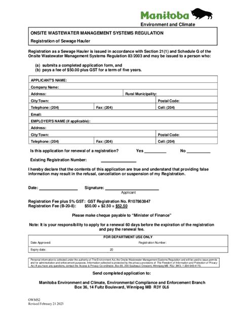 Fillable Online Guidance Manual For The Control Of Wastes Hauled To