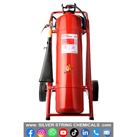 Co2 Fire Extinguisher 25 Kg Silver String Chemicals