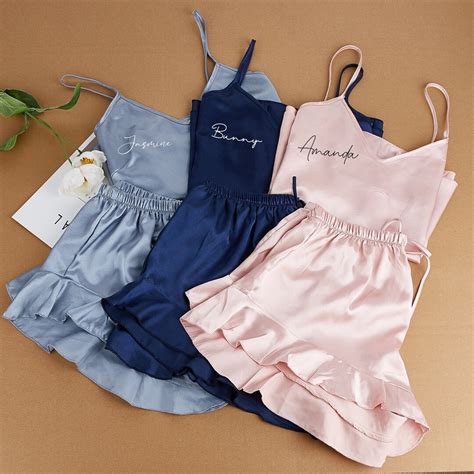 Personalized Bridesmaid Pajamas Set Wedding Bridesmaid Proposal Gifts