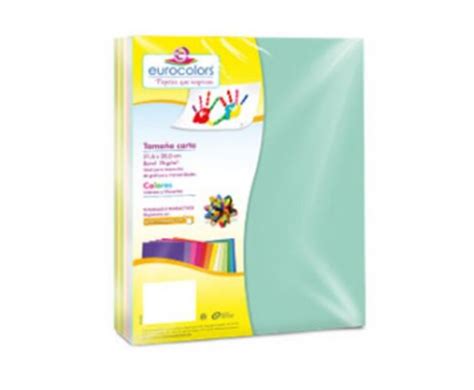 PAPEL EUROCOLORS MAPASA ARCOIRIS PASTEL CARTA PAQ C 100 Cad Toner