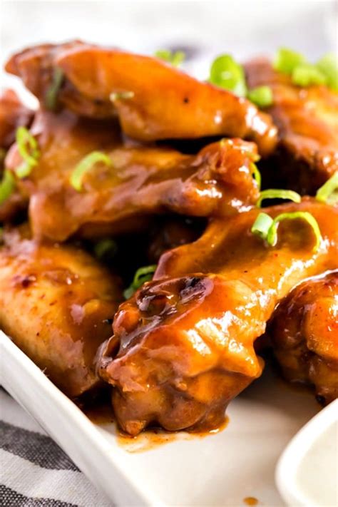 Honey BBQ Slow Cooker Chicken Wings Lemon Blossoms