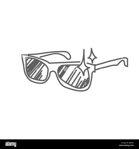 Shining Sunglasses Image Doodle Style Vector Illustration Stock Vector Image And Art Alamy