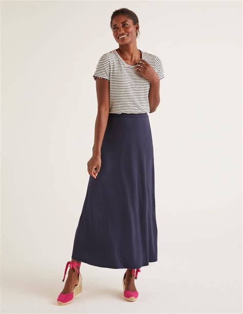 Jersey Maxi Skirt Navy Boden Uk