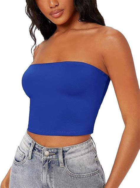 Slim Fit Bandeau Tube Crop Top