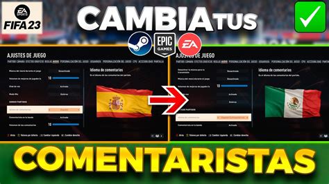 😎como Cambiar Comentaristas En Fifa 23 Steam Epic Games Y Ea App