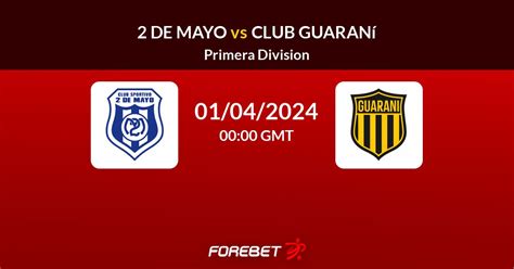 2 de Mayo vs Club Guaraní Prediction Stats H2H 01 Apr 2024