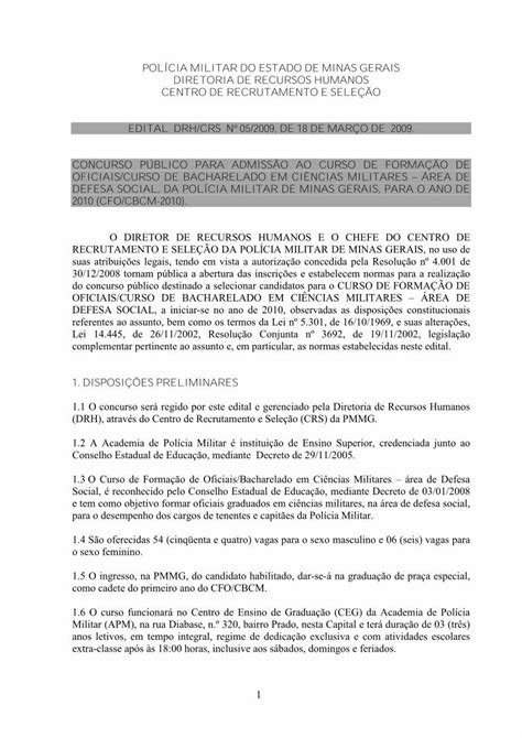 Pdf Pol Cia Militar Do Estado De Minas Gerais Diretoria De