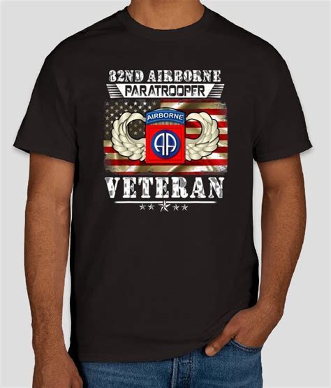 82nd Airborne Paratrooper Veteran T Shirt Unisex In 2022 Veteran T