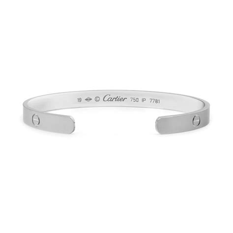 Cartier Open Love Bracelet Bangle 18k White Gold At 1stdibs