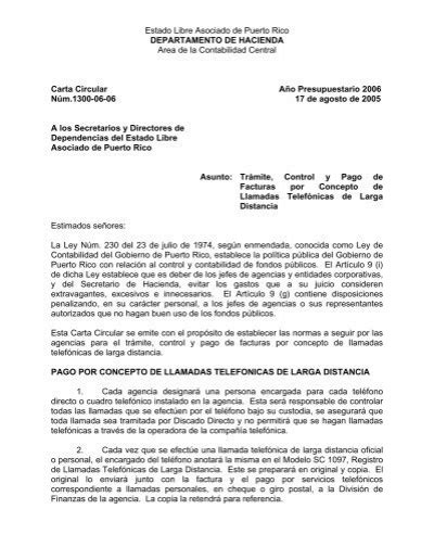 Estado Libre Asociado De Puerto Rico Departamento De Hacienda