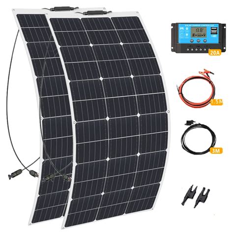 Painel Solar 100W 200W Kit De Pain Is Solares Painel Solar 12V Kit