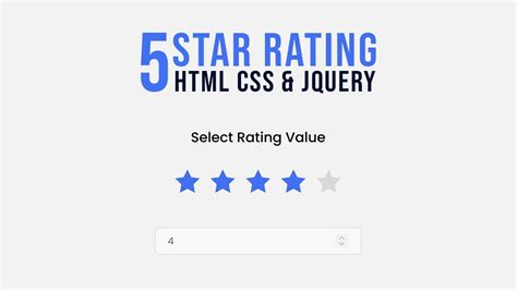 How To Create Star Rating Using Html Css J Query Rating Easy Way