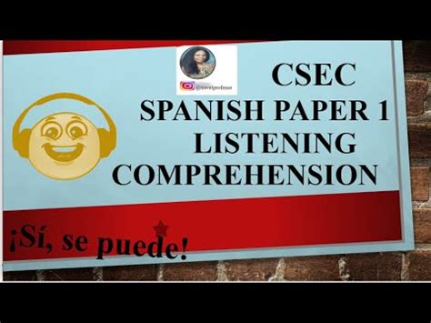 CSEC SPANISH PAPER 1 LISTENING COMPREHENSION PASSAGE YouTube