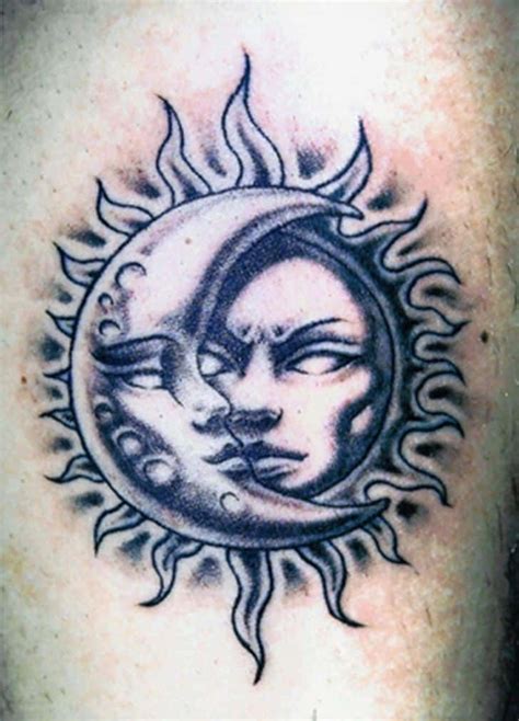 Half Moon Sun Tattoo