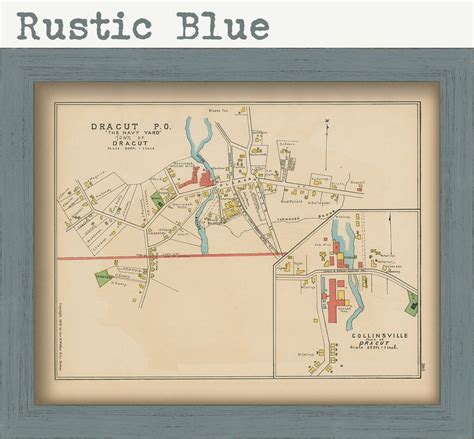 DRACUT Massachusetts 1889 Map Replica or Genuine ORIGINAL - Etsy