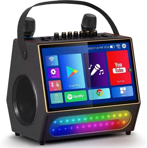 entertainer maestro smart touch screen karaoke machine portable