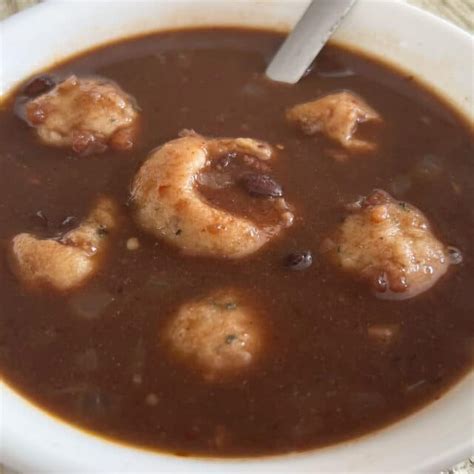 Black Bean Soup With Mexican Dumplings Thrift And Spice