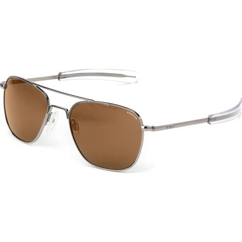 Randolph Engineering Aviator Gun Metal Sunglasses Tan Polarized Bayo