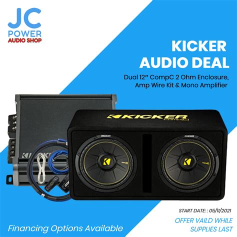 Kicker 44DCWC122, CXA800.1 Mono Amp & Amp Wiring Kit - JC Power Audio