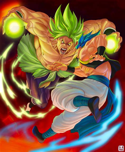 Broly Vs Gogeta Blue By Acecore2k On Deviantart