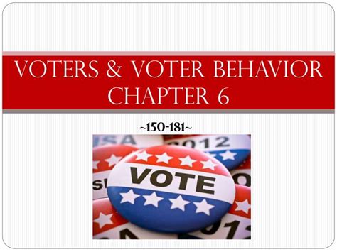 Ppt Voters And Voter Behavior Chapter 6 Powerpoint Presentation Id2001203