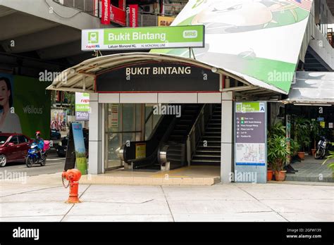 bukit bintang kuala lumpur monorail station entrance stock photo alamy