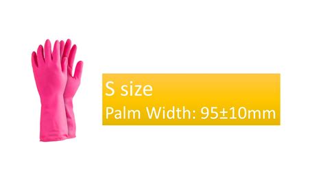 Flocklined Latex Gloves 1 Pair Pink Readycare