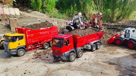 Rc Excavator Muat Pasir Mobil Truk Tronton Oleng Truck Hino Ud