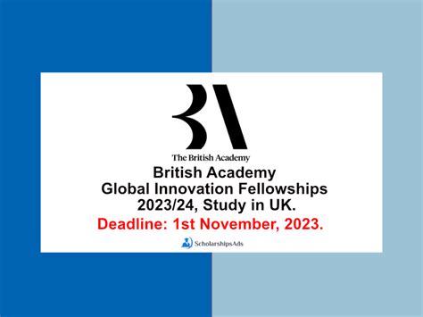 British Academy Global Innovation Fellowships Study In Uk