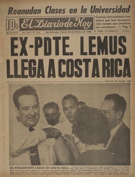 José María Lemus El Presidente De La República Derrocado Hace 59 Años