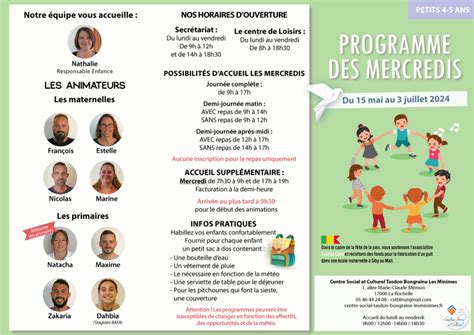 ENFANCE Inscriptions Pour Les Mercredis Des Vacances De Printemps Et