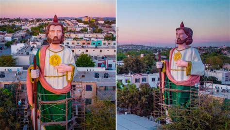 Escultura Masiva De San Judas Tadeo En Culiac N Impresiona A Todos Y Se