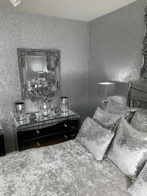 Silver Glitter Wallpaper For Walls