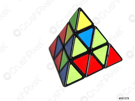 Triangular Rubiks Cuberubiks Cube In A Shape Of A Pyramid Stock Photo