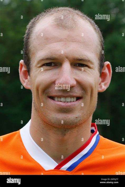 Forward Arjen Robben Of The Dutch Soccer Team Poses During A Photo