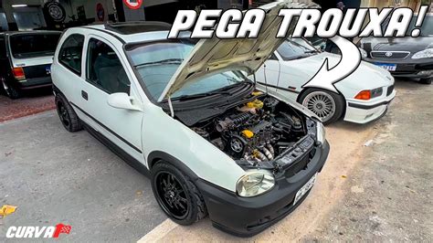 OLHA O MOTOR QUE ELE COLOCOU NESSE CORSA YouTube