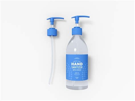 Premium Psd Transparent Hand Sanitizer Pump Bottle Mockup