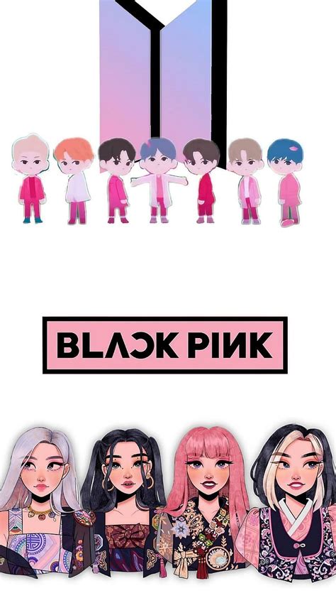 Bts And Blackpink Cartoon Art Korean Singers Art Work Kpop Hd