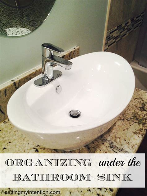 organizing under bathroom sink | Setting My Intention