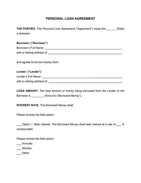 Loan Agreement Templates