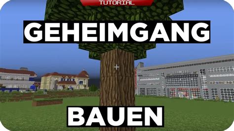 GEHEIMGANG Selber Bauen Minecraft Tutorial DE YouTube