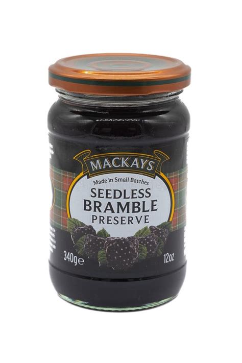 Mackays Branded Seedless Bramble Preserve Or Jam In A Glass Jar And