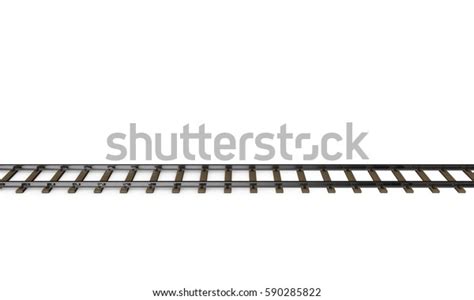 Railway Track Isolated On White Background Shutterstock