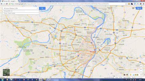 St. Louis, Missouri Map